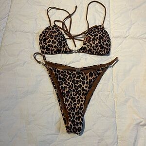 Leopard Print Bikini Set